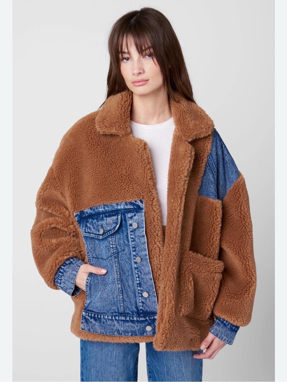 Blank NYC Under Wraps Sherpa Jacket small